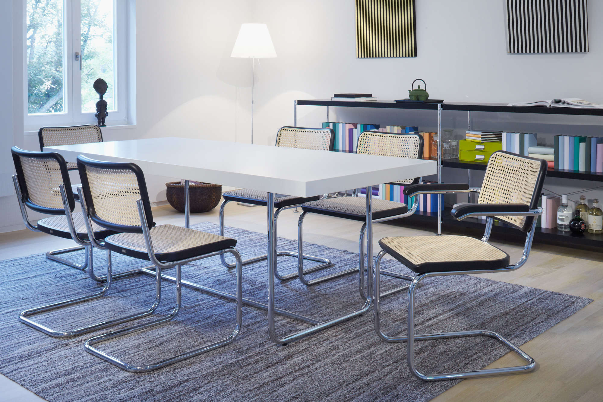 S 32 V Stahlrohr Klassiker Freischwiger Thonet Natur - Chrom