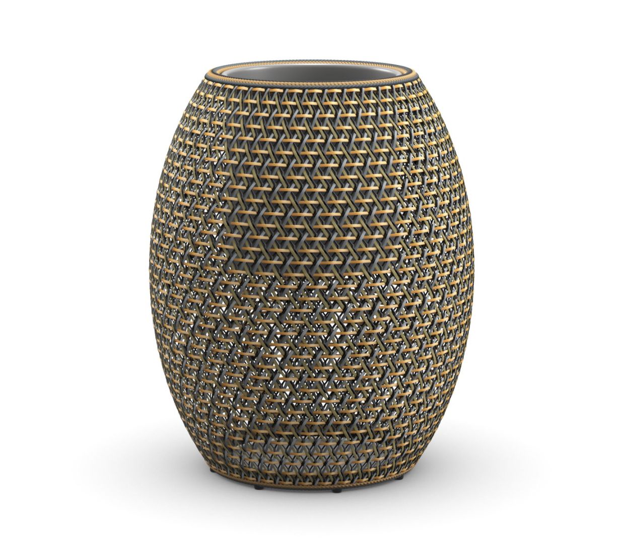 Dala Übertopf von Dedon, Größe L: Geflochtener Pflanztopf für den Innen- und Außenbereich.