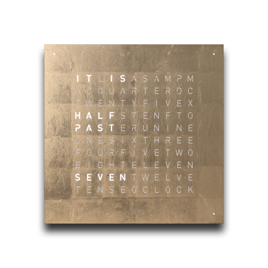 Frontcover für Earth 45 Wanduhr / Zeitobjekt Englisch QLOCKTWO