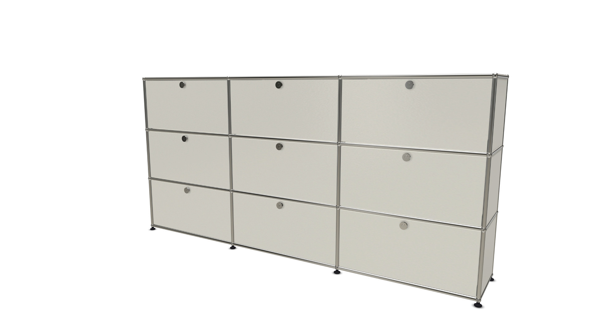 USM Haller Highboard 9 Klappen - mittelgrau