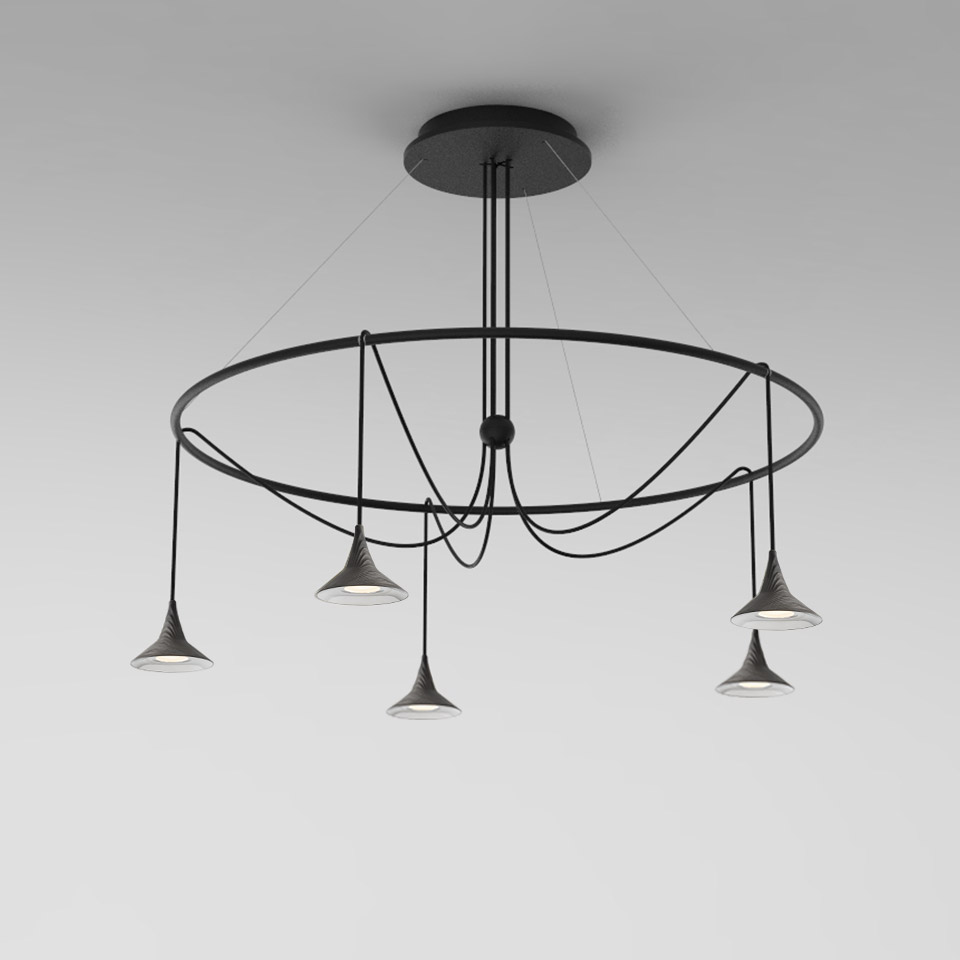 Unterlinden Chandelier Ring Kronleuchter Aluminium 2700K Artemide
