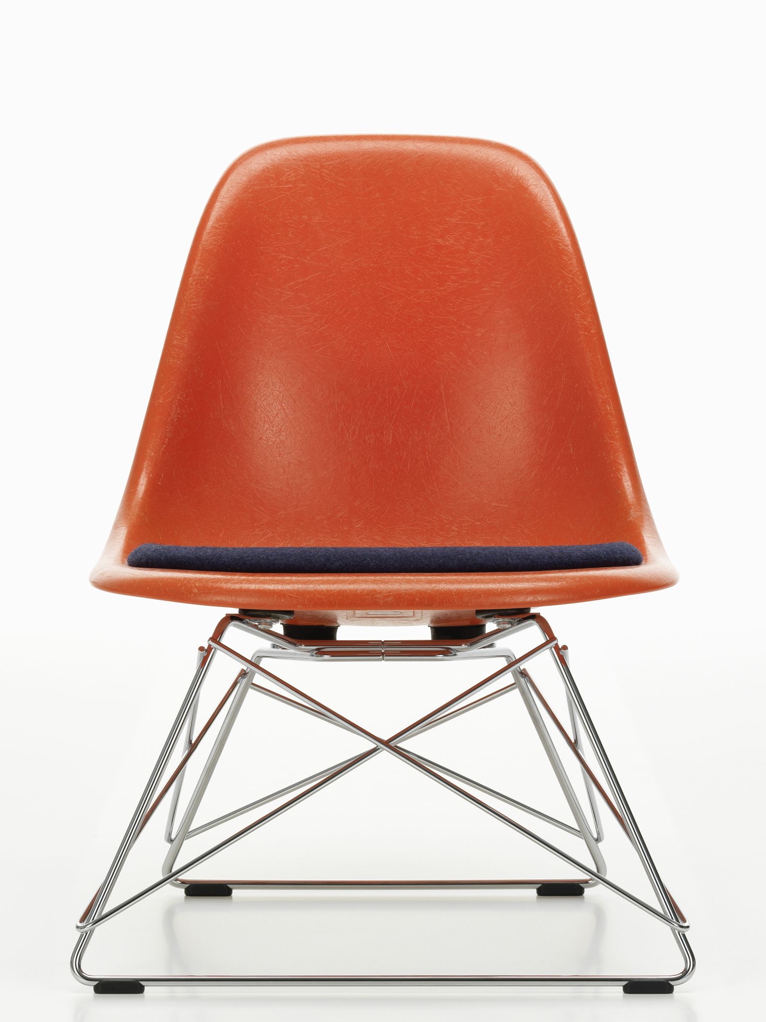 Eames Plastic Side Chair LSR Stuhl mit Sitzpolster Vitra