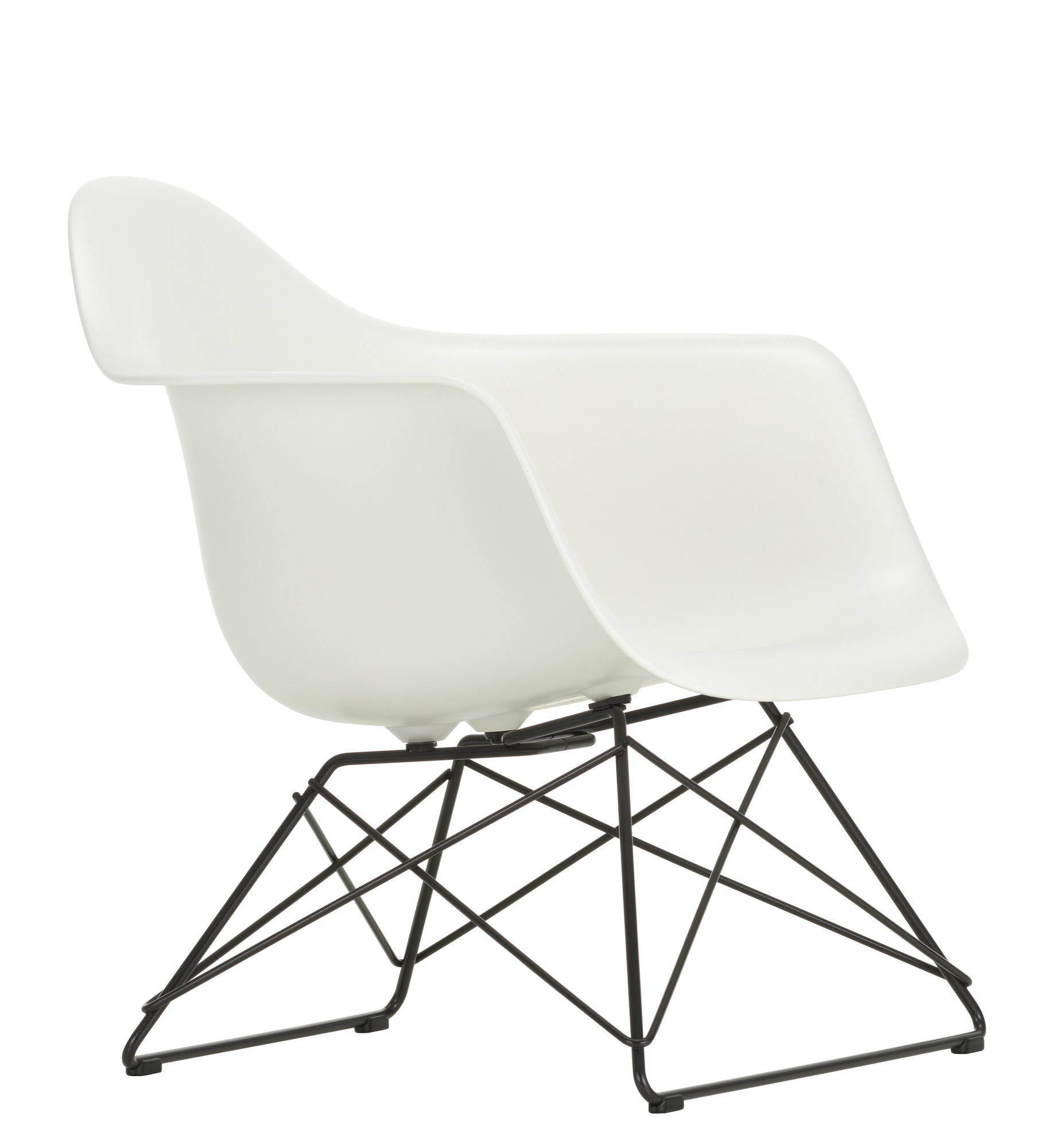 Eames Plastic Arm Chair DAX Stuhl Vitra Chrom - Weiss