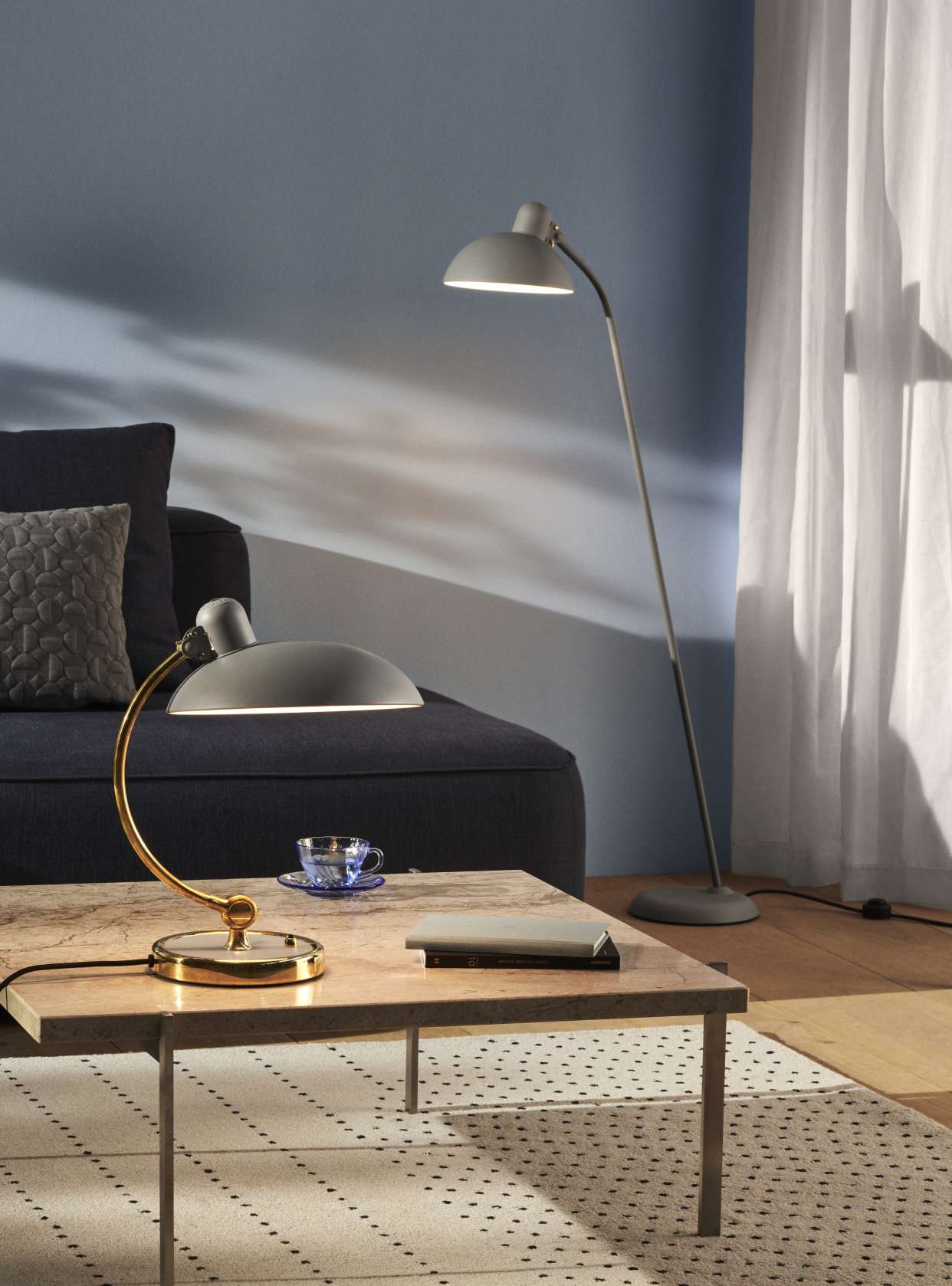 6631 T Luxus Tischleuchte KAISER idell Fritz Hansen Easy grey