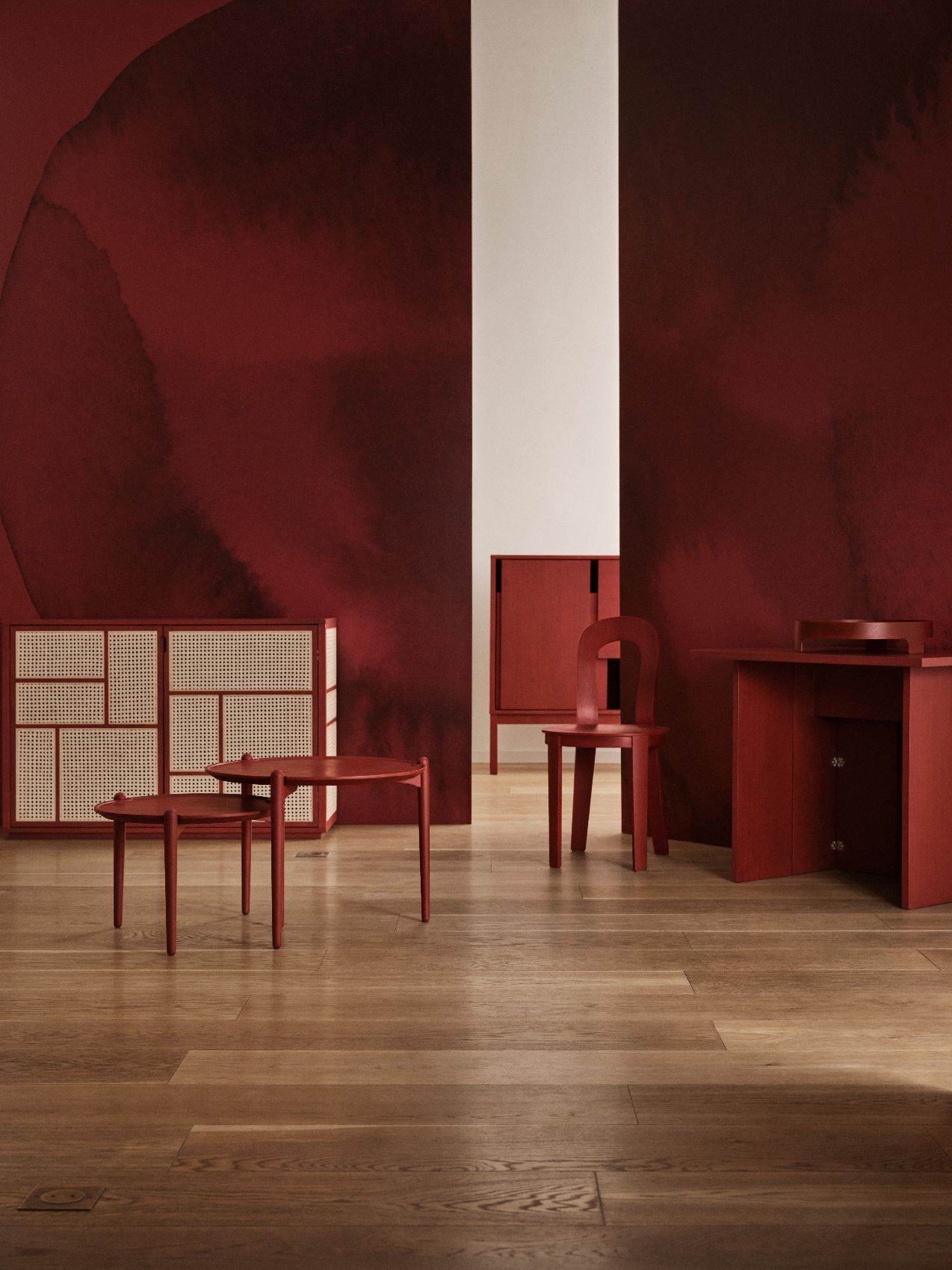 Aria Table Beistelltisch Design House Stockholm Eiche rot low