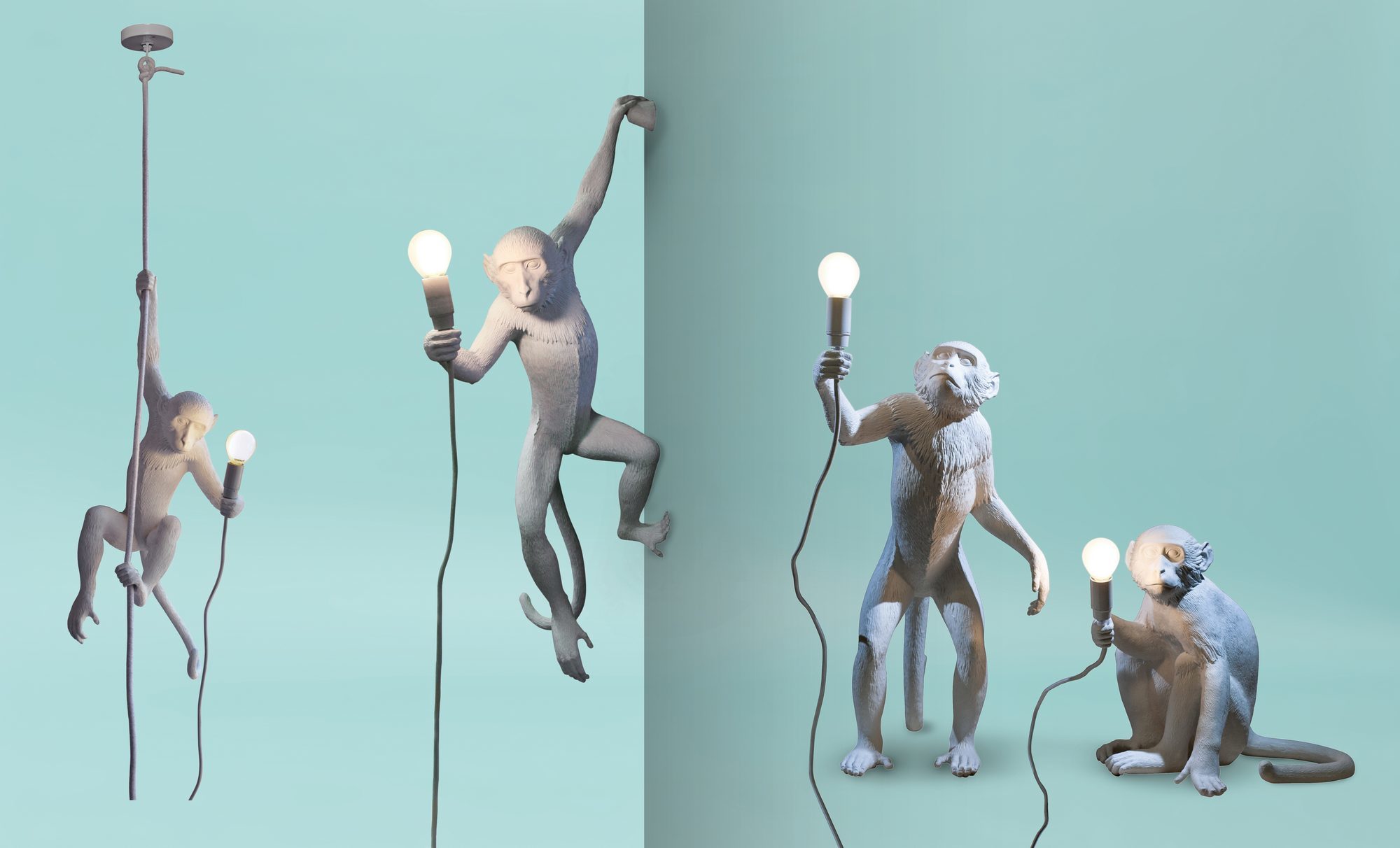 Monkey Sitting Lamp Stehleuchte / Tischleuchte Indoor mit Schalter Seletti EINZELSTÜCK