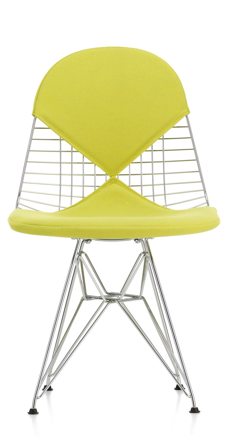DKR-2 Wire Chair Stuhl mit Sitz und Rückenpolster Vitra