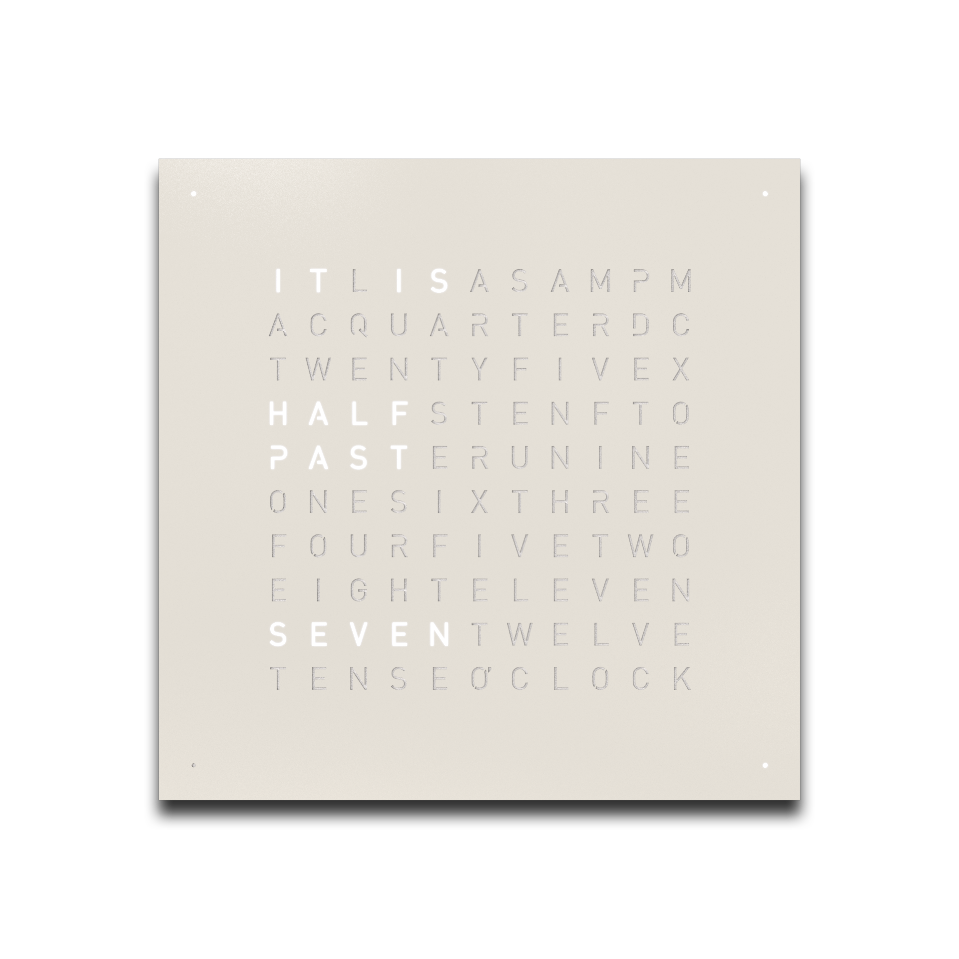 Frontcover für Earth 45 Wanduhr / Zeitobjekt Englisch QLOCKTWO