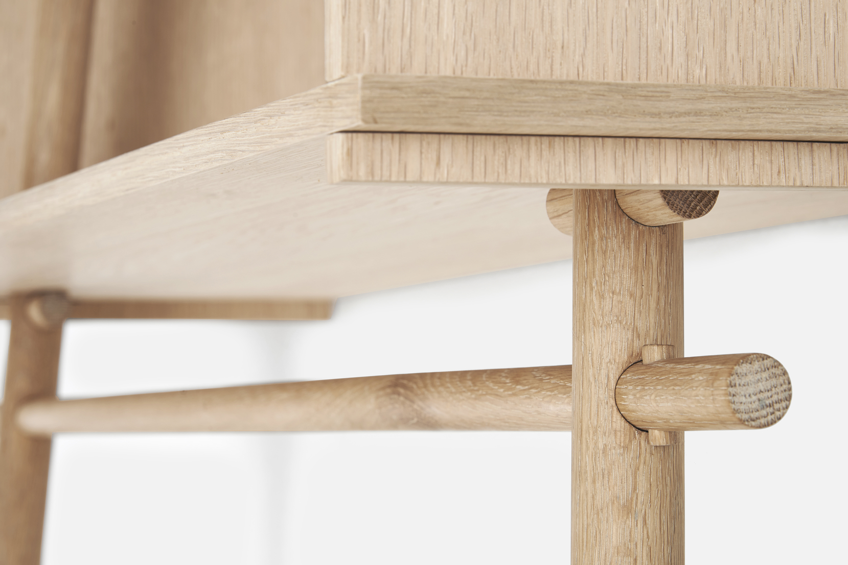 Töjbox Anlehngarderobe Woud Bx80 cm Eiche schwarz