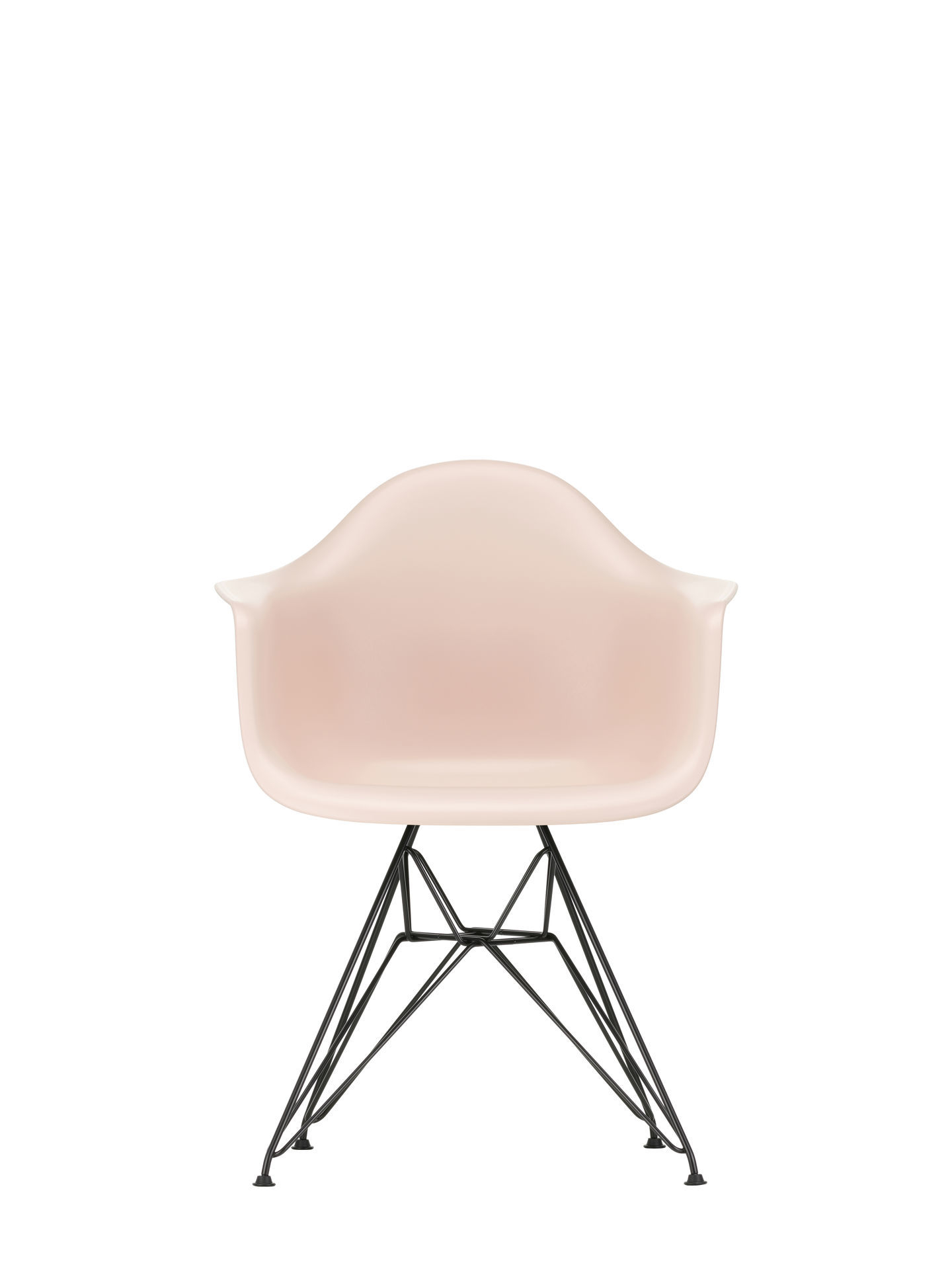 Eames Plastic Arm Chair DAR Stuhl Vitra Schwarz - Zartrosa