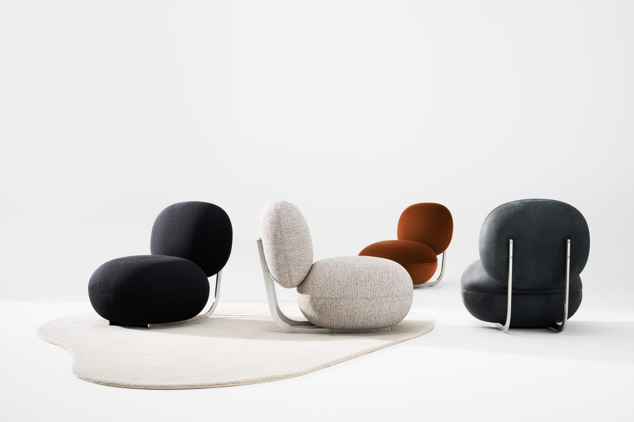 Copper Lounge Chair Sessel Edelstahlgestell NORR11