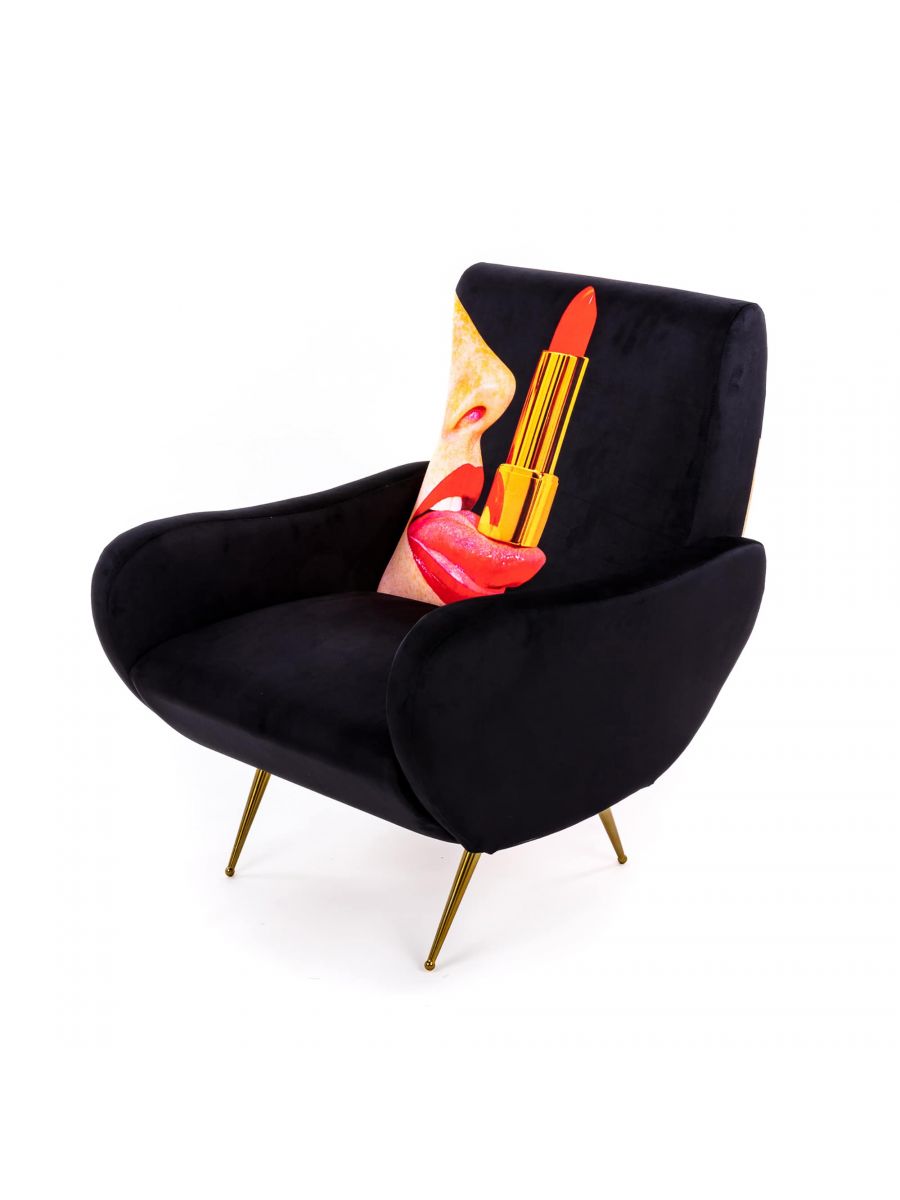 Toiletpaper Sessel Tongue black Seletti