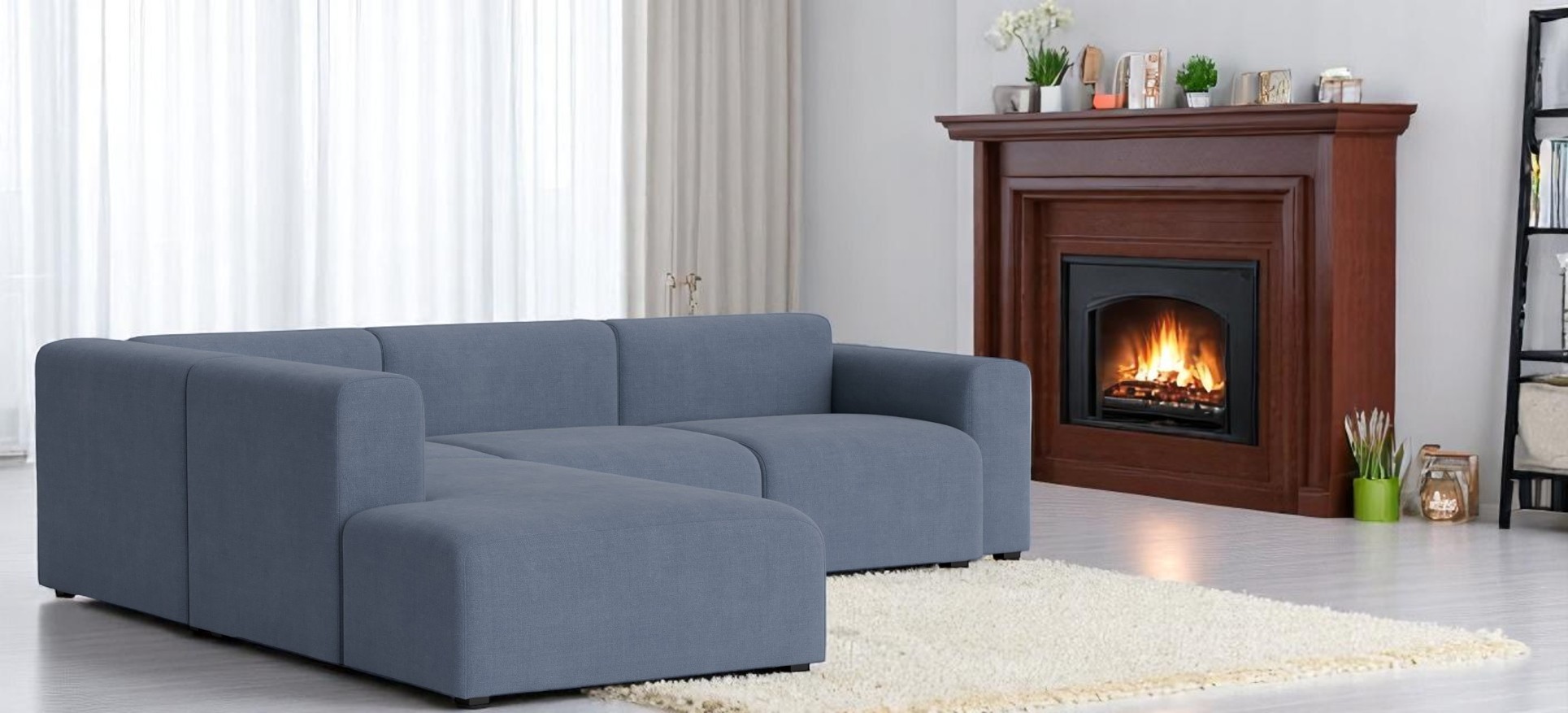 Mags Sofa Corner Combination 2 Low Armrest mit Armlehne links Hay 