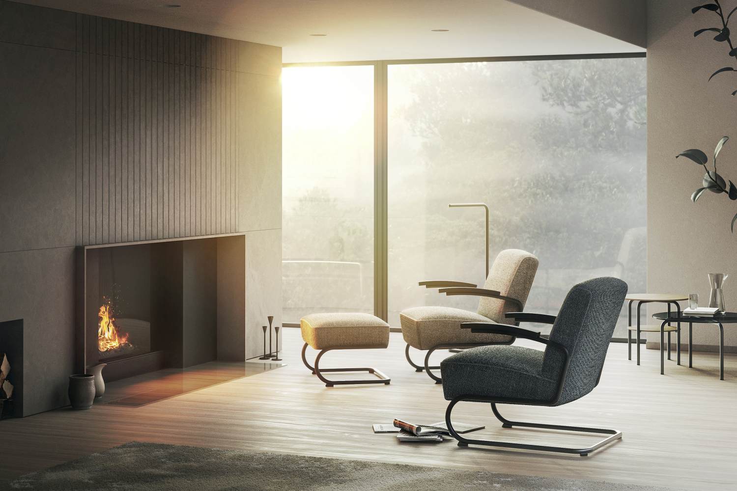 MR 517 / 1 Beistelltisch mit Ablagefach Thonet 