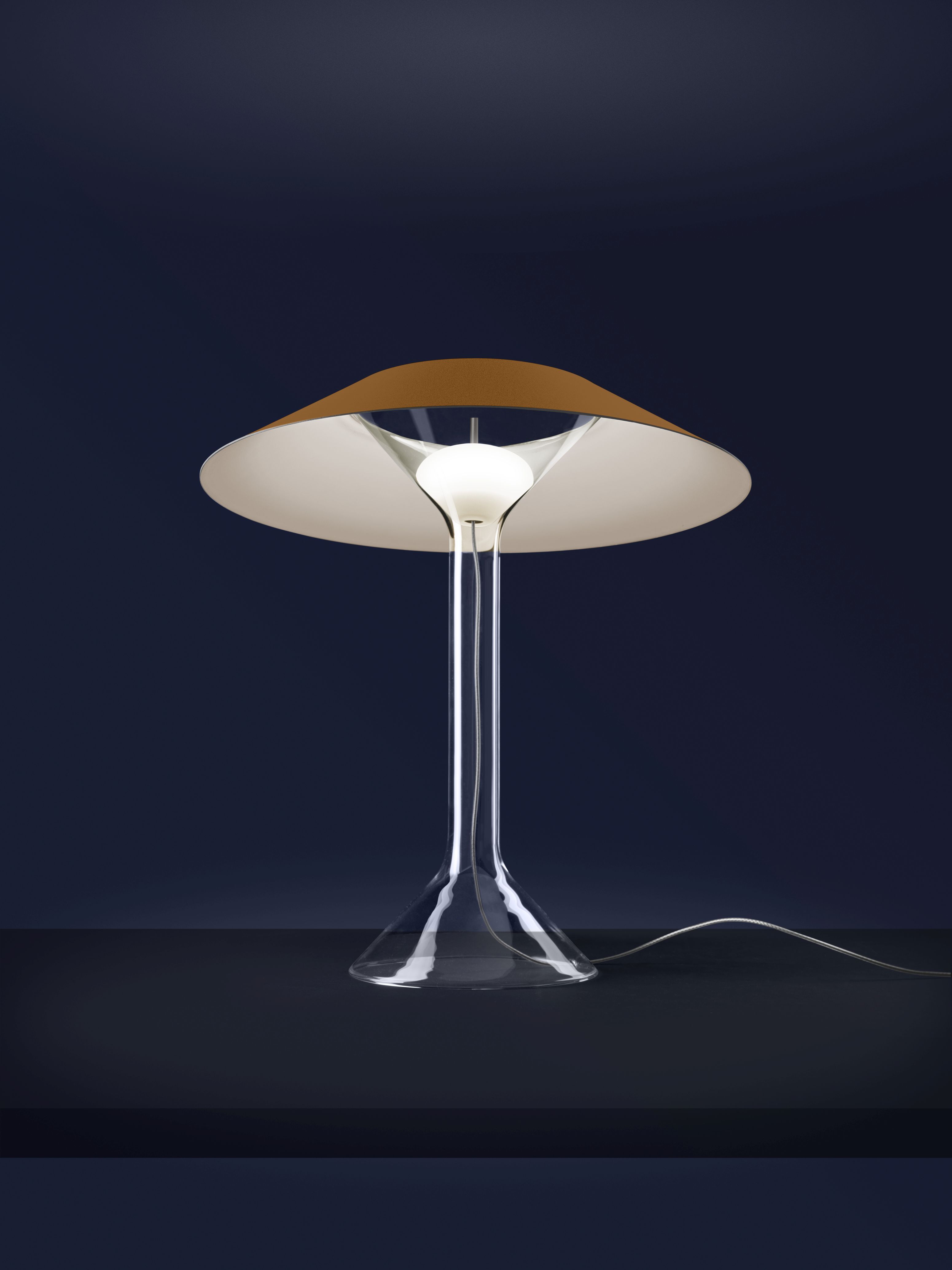 Chapeaux Tischleuchte Metall Dunkelrot Foscarini