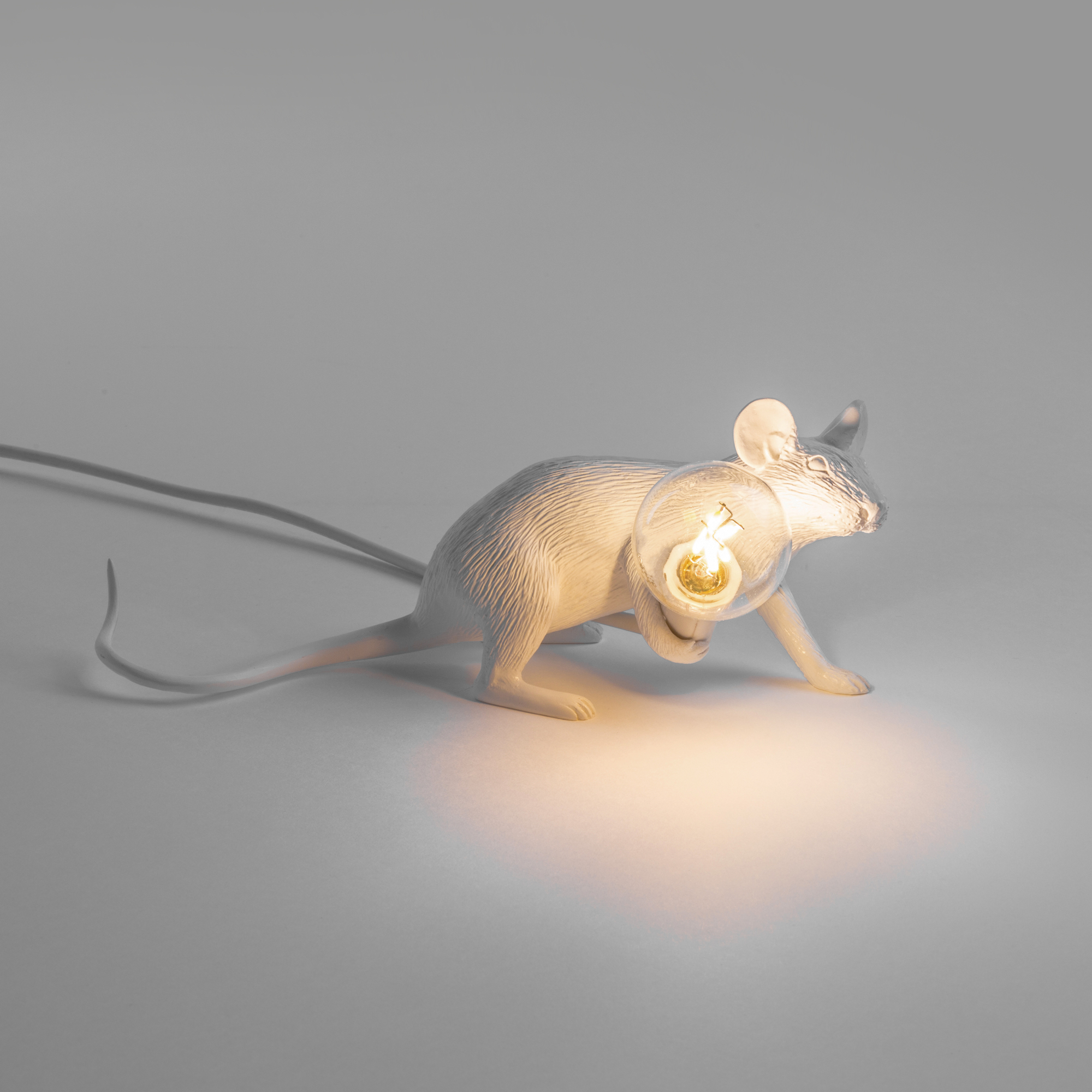 Mouse Lamp Tischleuchte weiß mit USB Seletti  