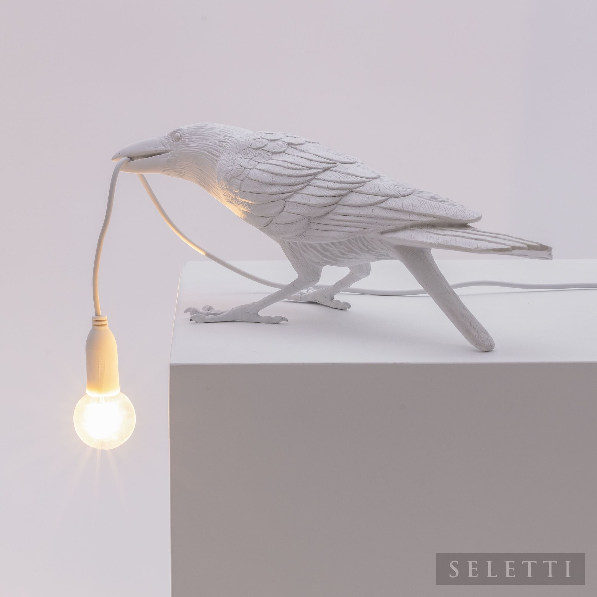Bird Lamp Playing white Leuchte Seletti EINZELSTÜCK