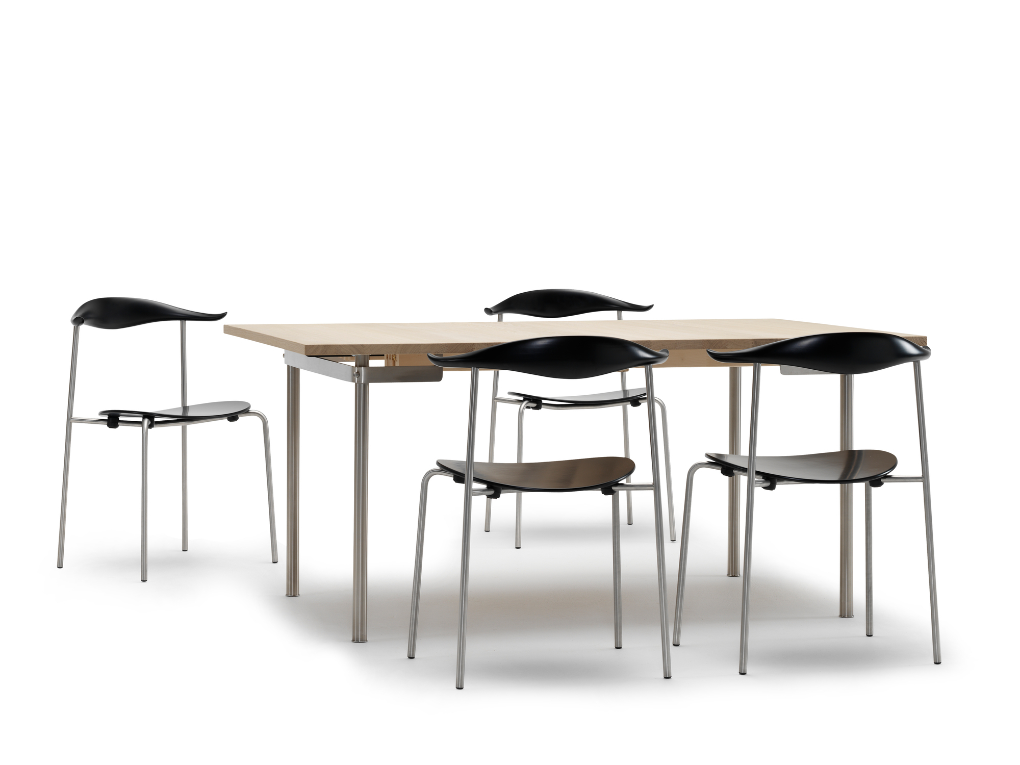 CH88T Stuhl gestell Edelstahl Carl Hansen & Søn eiche geseift