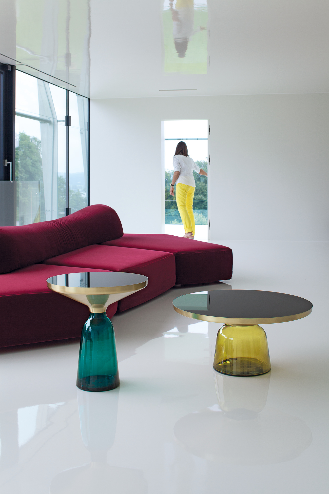 Bell Coffee Table Couchtisch Stahl ClassiCon Quartz-grau