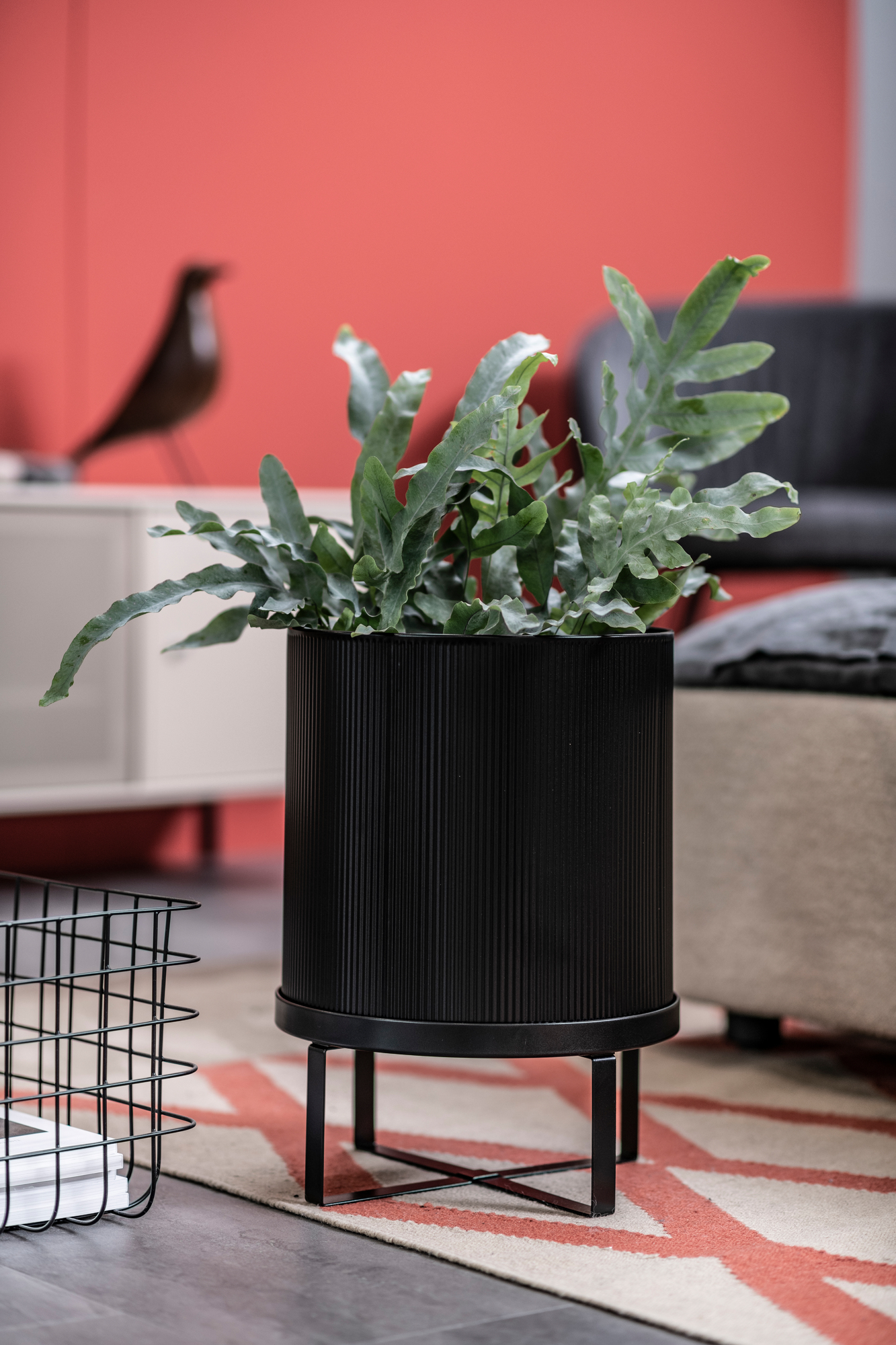 Bau Pot Blumentopf Groß Ferm Living Schwarz