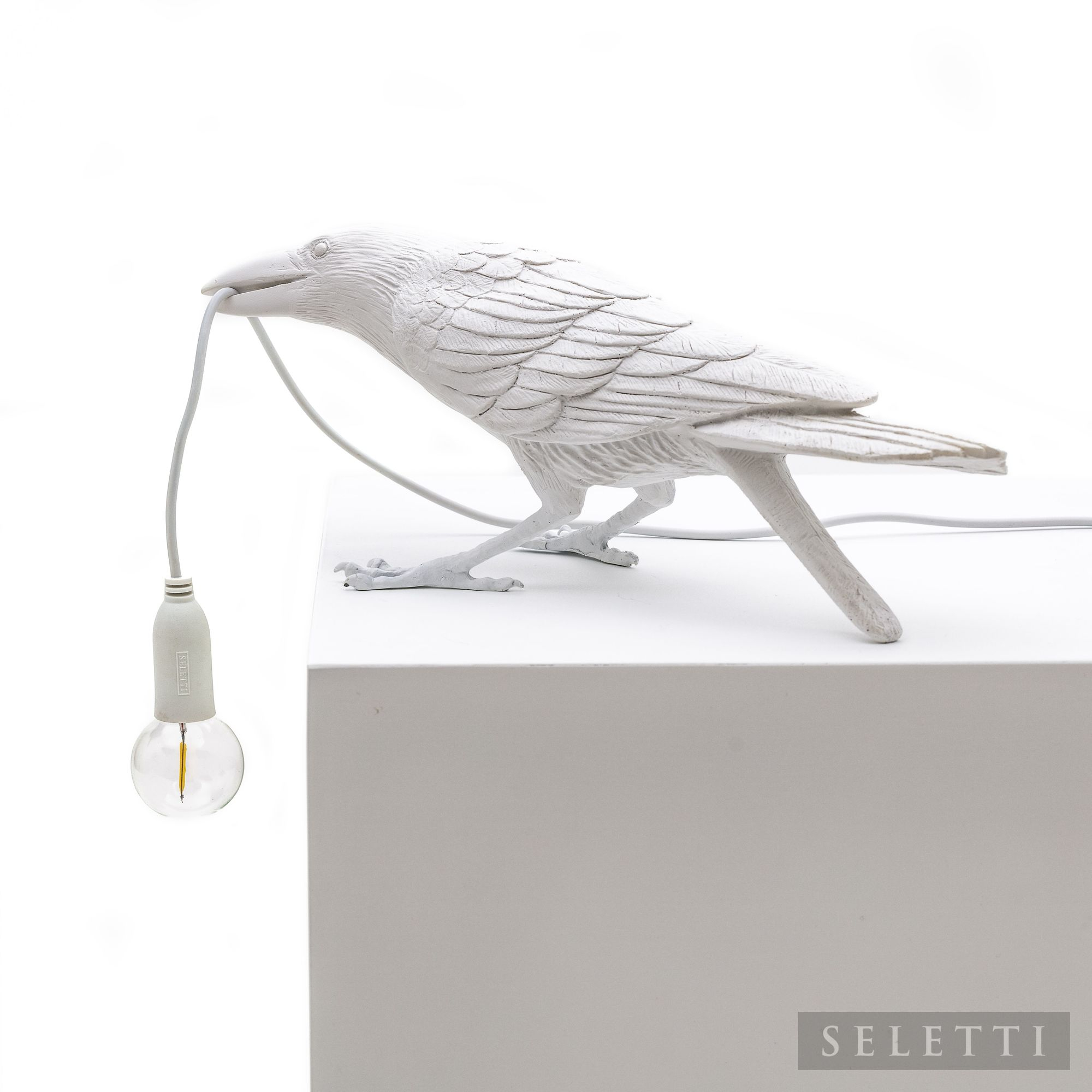 Bird Lamp Playing white Leuchte Seletti EINZELSTÜCK