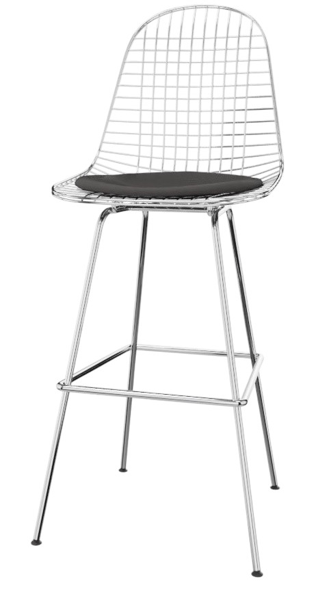 Eames Wire Bar Stool Barhocker High mit Sitzpolster Vitra 