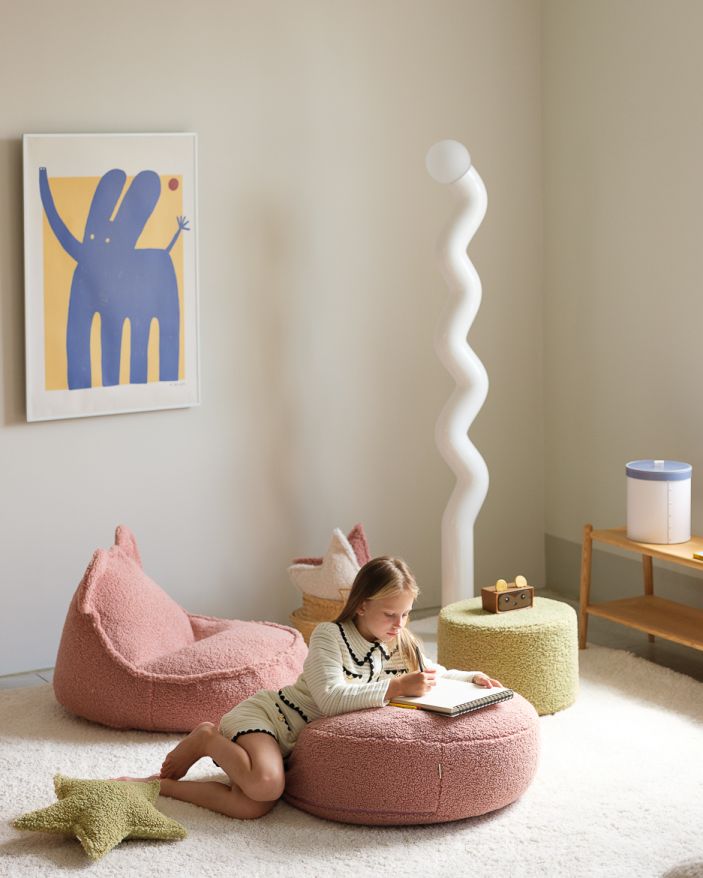 Teddy Kindersitzsack Teddystoff Guave Wigiwama