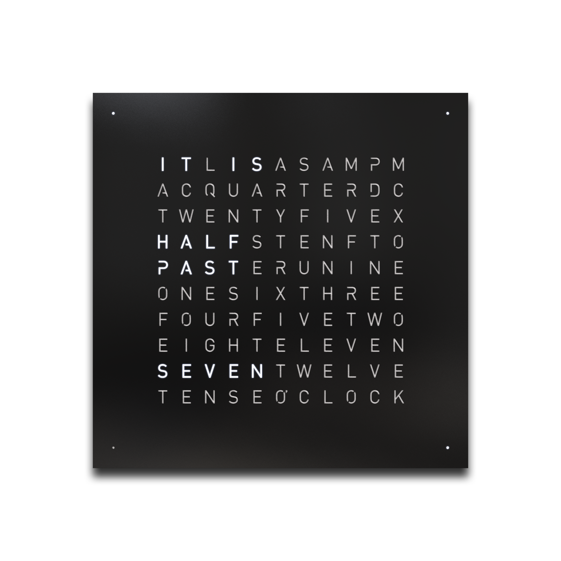 Frontcover für Earth 45 Wanduhr / Zeitobjekt Englisch QLOCKTWO