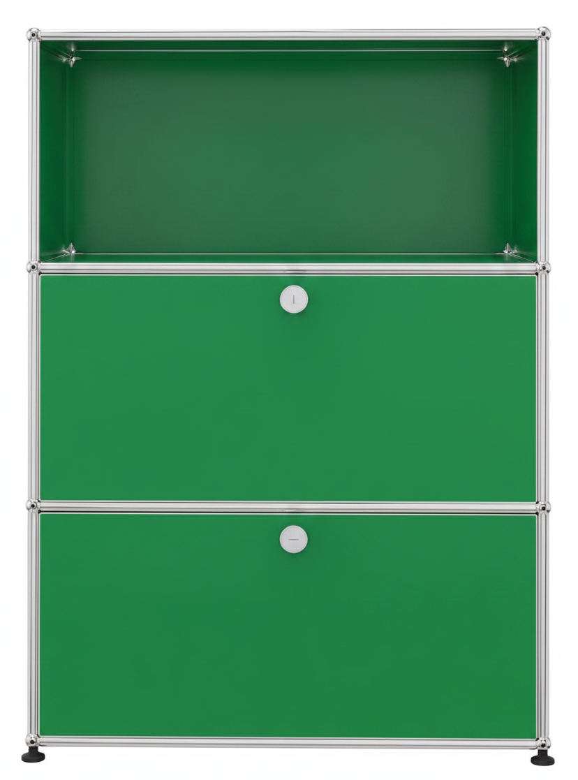 USM Haller Highboard 1 Offen / 2 Schubladen Grün