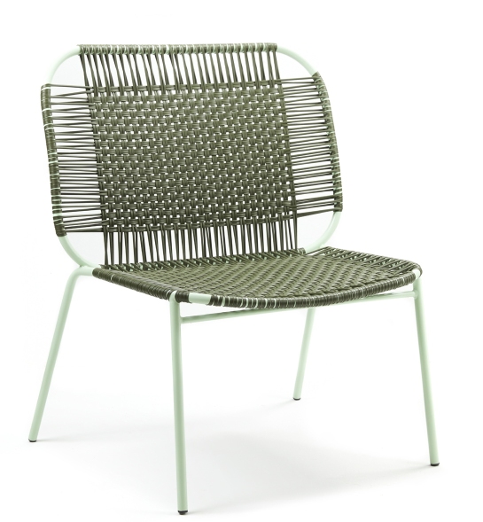 Cielo Lounge Chair low Lounge Stuhl niedrig Outdoor ames Olive grün - Pastell grün