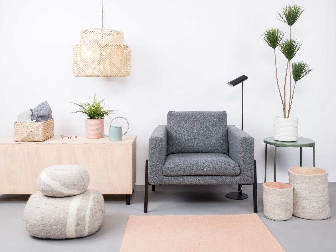 Mono Rechteckig Filzteppich 180 x 260 cm myfelt  Merle (Rosa)