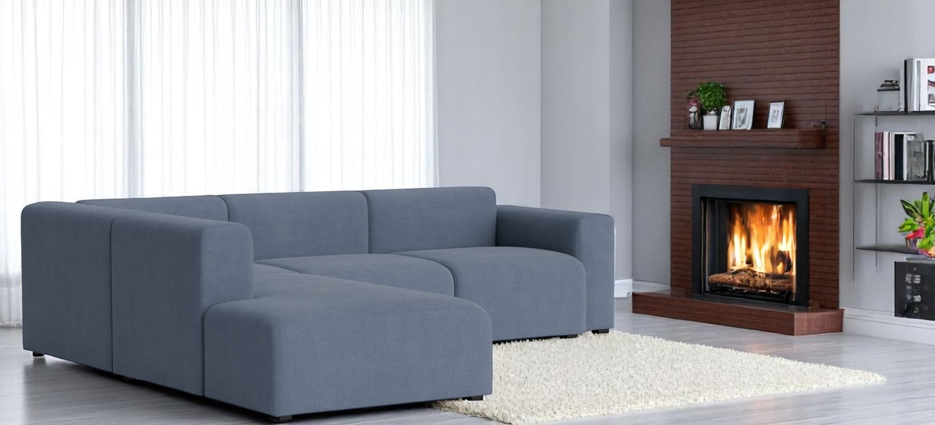 Mags Sofa Corner Combination 2 Low Armrest mit Armlehne links Hay 