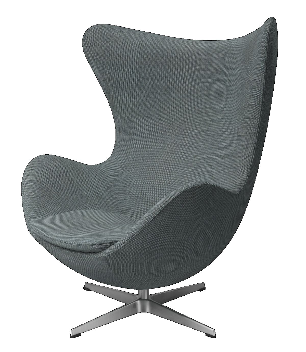 Egg Chair von Fritz Hansen mit Re-wool Stoff in Aquamarin, Designklassiker für Wohnzimmer.
