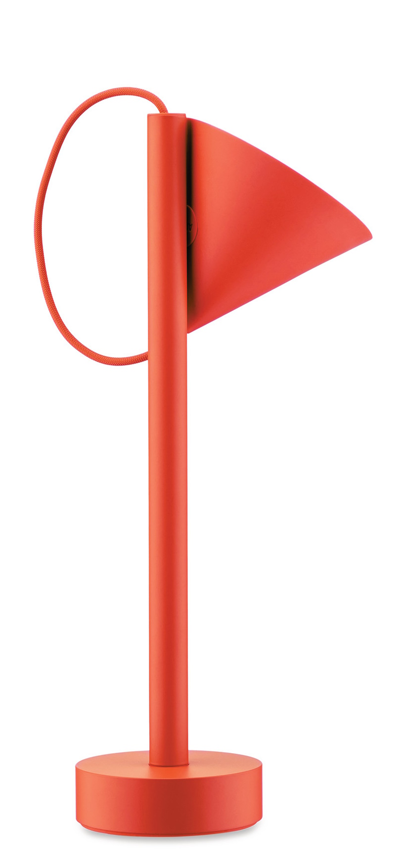 Tsumiki Tragbare Akku Leuchte ME01 Alessi Orange Orangefarbene Tsumiki Akku Leuchte von Alessi in Form einer Fahne, modernes Design für Innen und Außen.