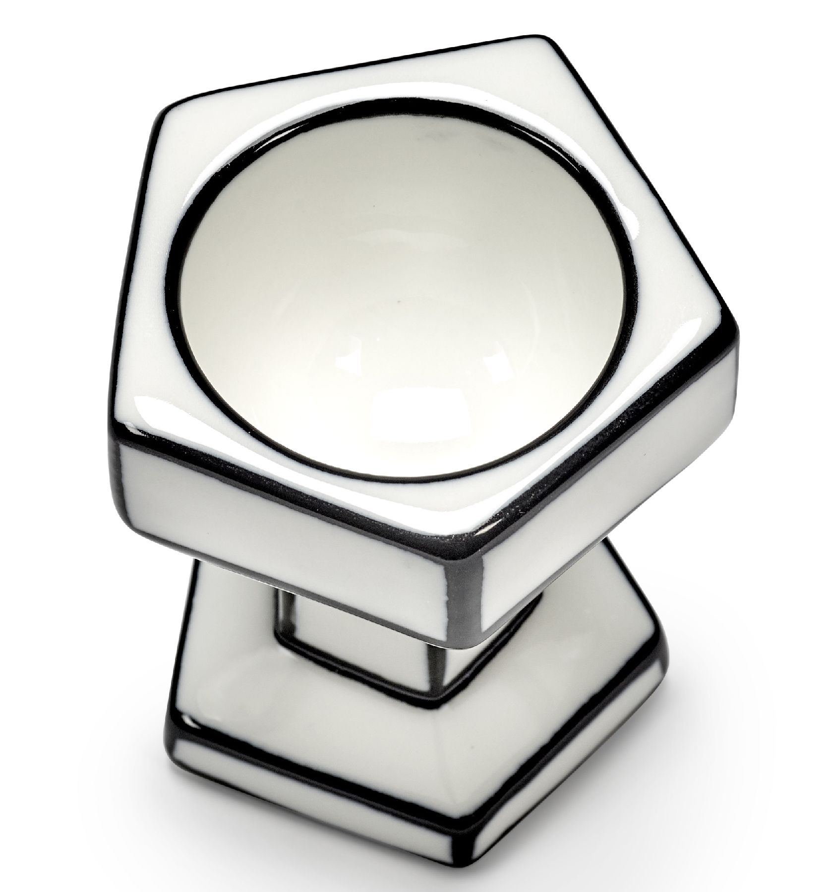 Eierbecher Weiß/Schwarz Carte Blanche Serax   