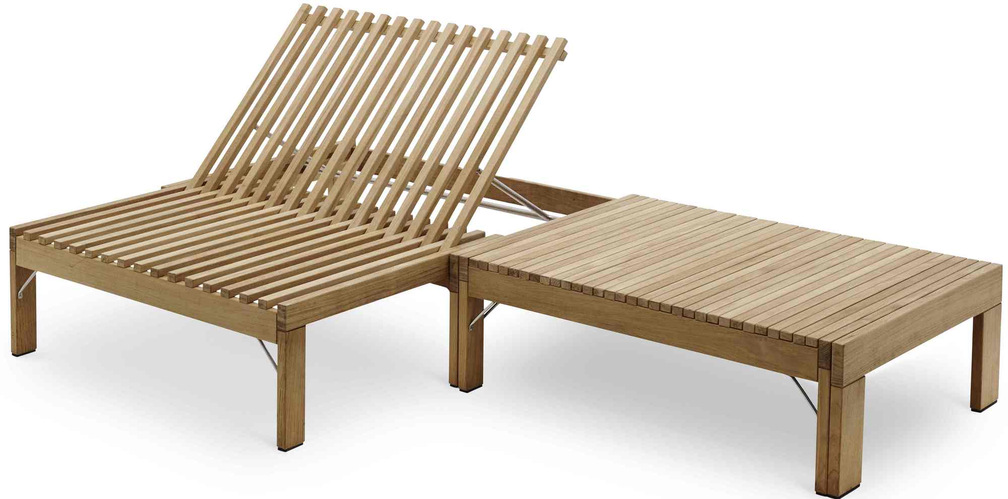 Riviera Lounge Teak mit Sitzkissen Charcoal Outdoor Skagerak by Fritz Hansen
