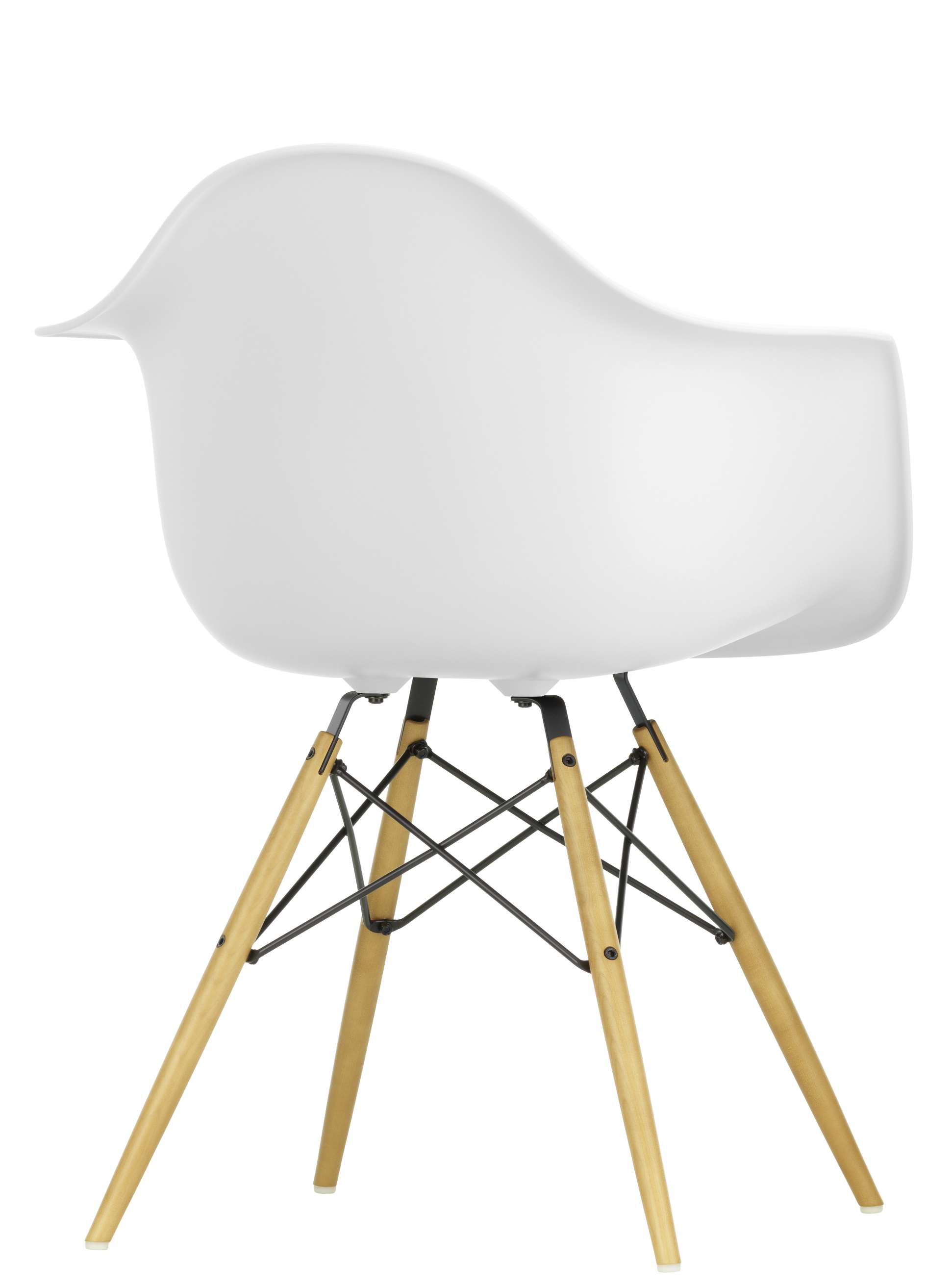 Eames Plastic Arm Chair DAW Stuhl Ahorn Gelblich / Cotton white Vitra EINZELSTÜCK