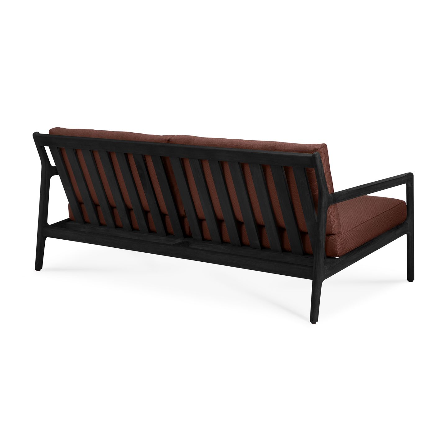 Jack Outdoor 2-Sitzer Sofa Teak Schwarz lackiert Burgundy Ethnicraft