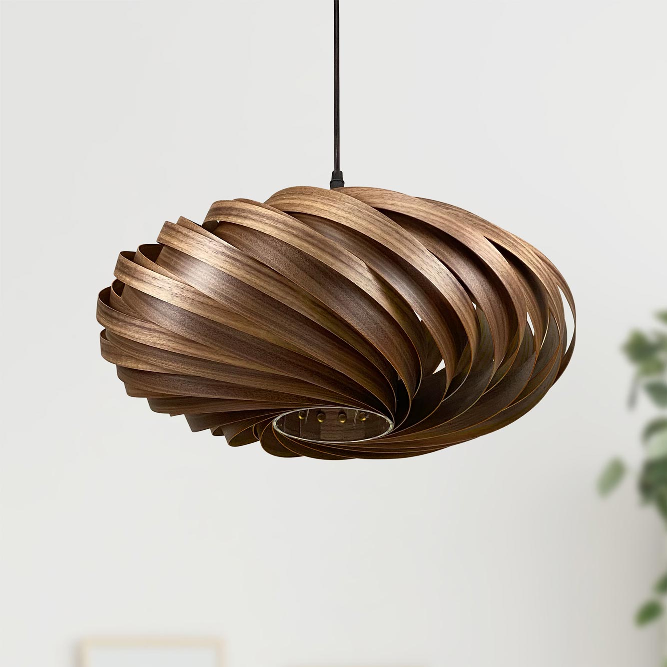 Veneria Hängeleuchte Ø50 cm Nussbaum Gofurnit