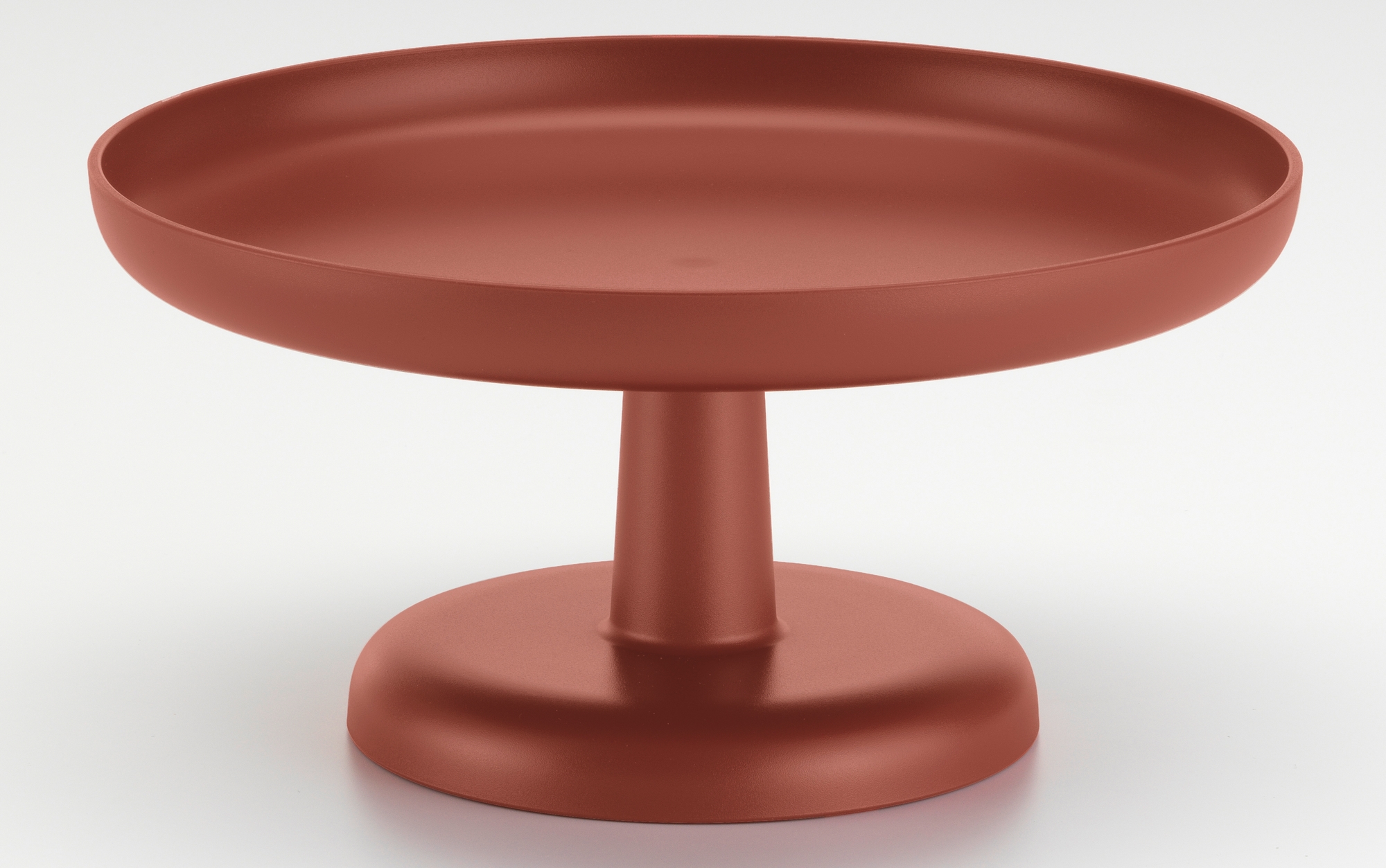 Abbildung des Vitra High Tray Tabletts in Backsteinrot, ein dekoratives und praktisches Wohnaccessoire.