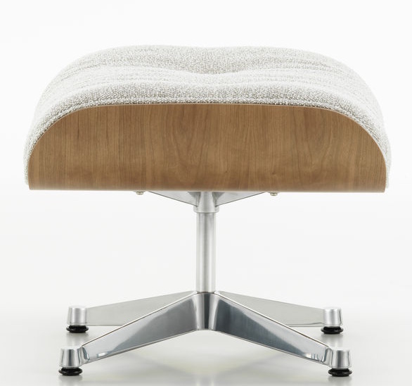 Eames Lounge Chair & Ottoman Sessel VORZUGSKOMBINATION Nubia, cream sand, poliert, Kirschbaum