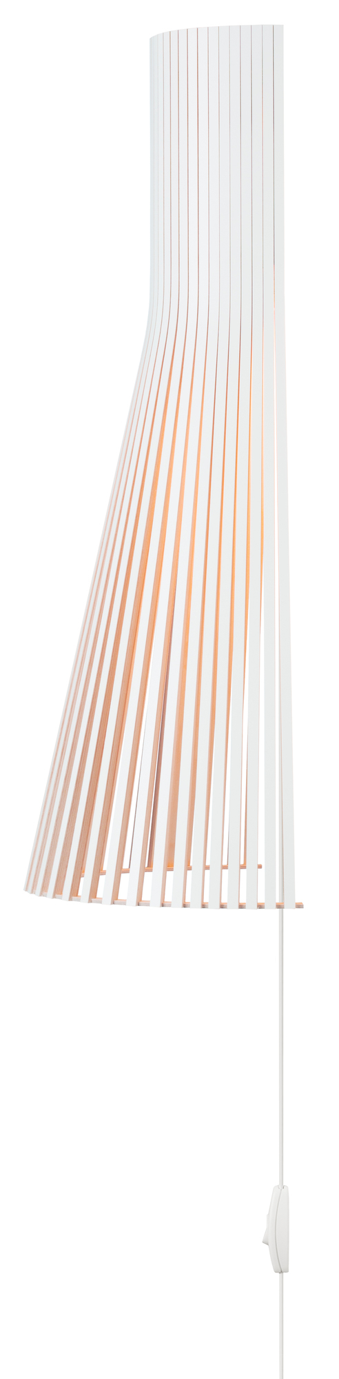 Weiße Secto Wandleuchte 4230 LED Designleuchte aus Holz, modernes Licht für Wohnzimmer und Schlafzimmer.