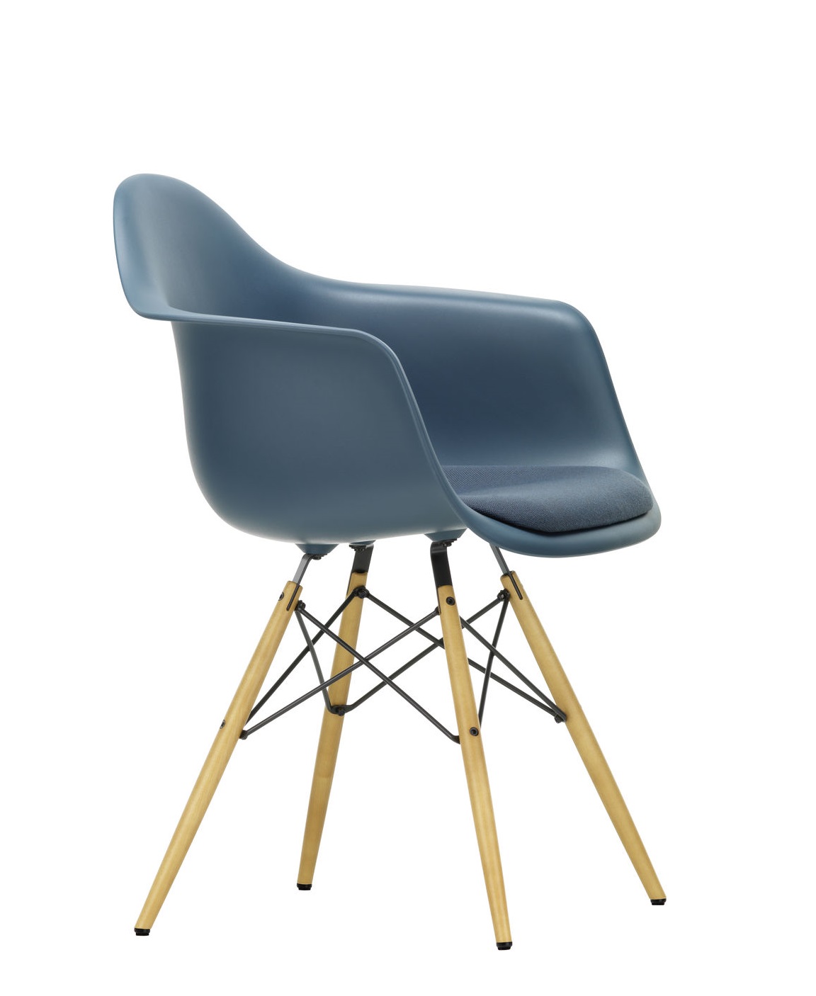 Eames Plastic Arm Chair DAW Stuhl mit Sitzpolster Vitra