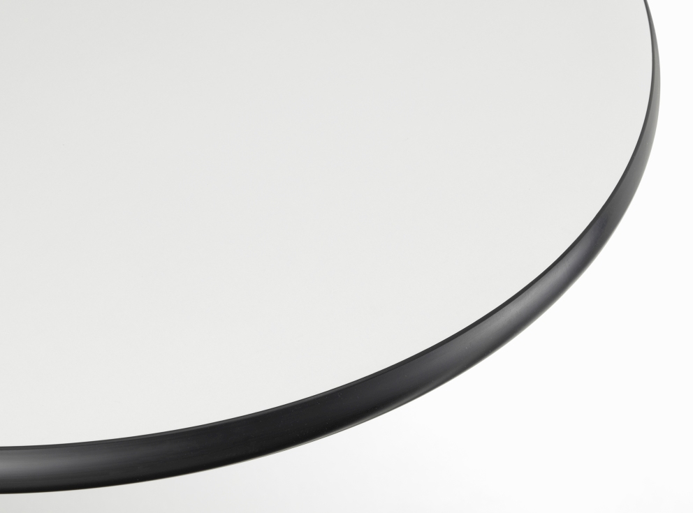Eames Segmented Table Dining Rund Esstisch HPL WEISS / AUSLEGER POLIERT / STANDROHR BASIC DARK VITRA MÄNGELEXEMPLAR