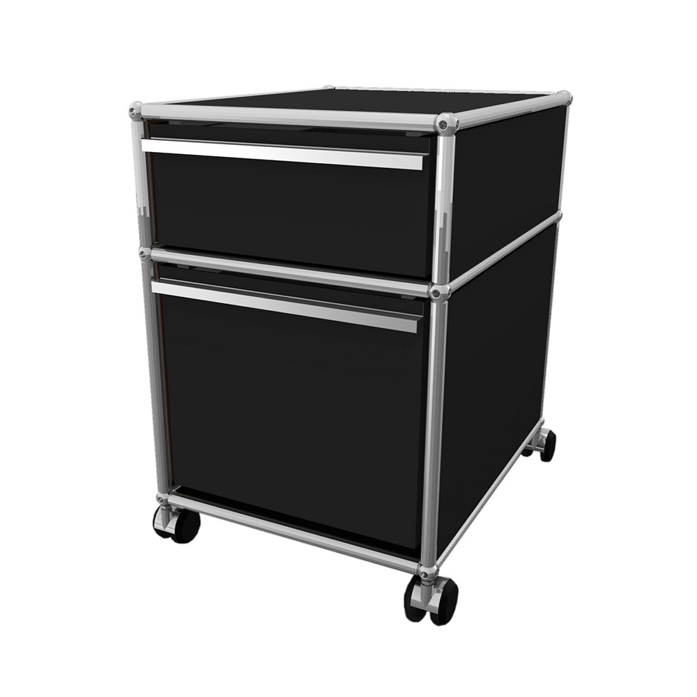 USM Haller Rollcontainer mit Hängeregistratur – rubinrot