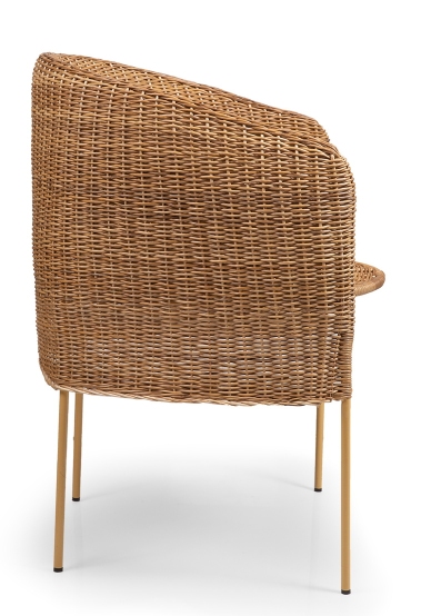 Caribe Natural Dining Chair Stuhl Outdoor ames Rohes Naturmaterial / Gelb
