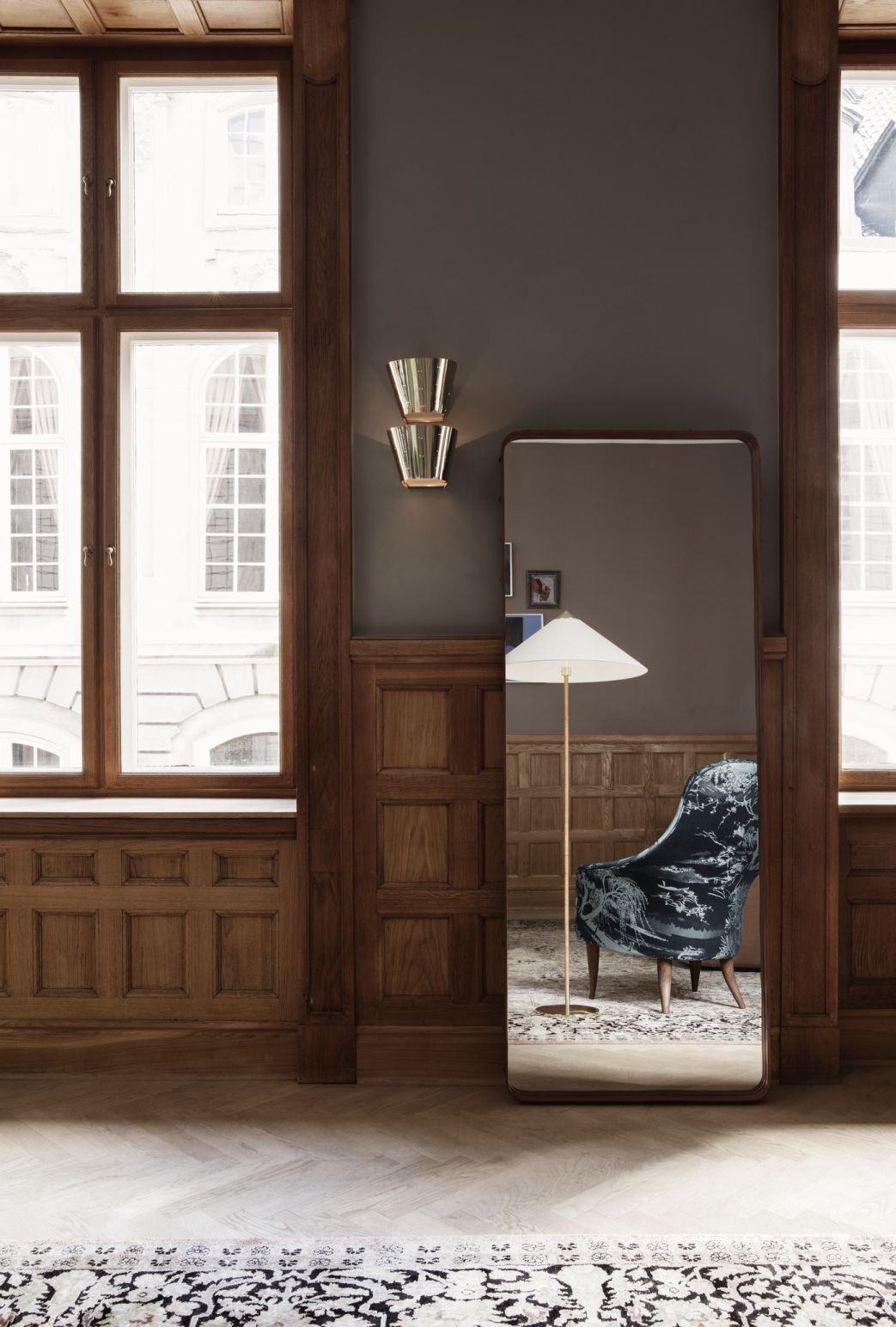 Adnet Rectangular Spiegel medium Gubi