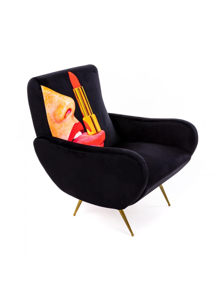 Toiletpaper Sessel Tongue black Seletti