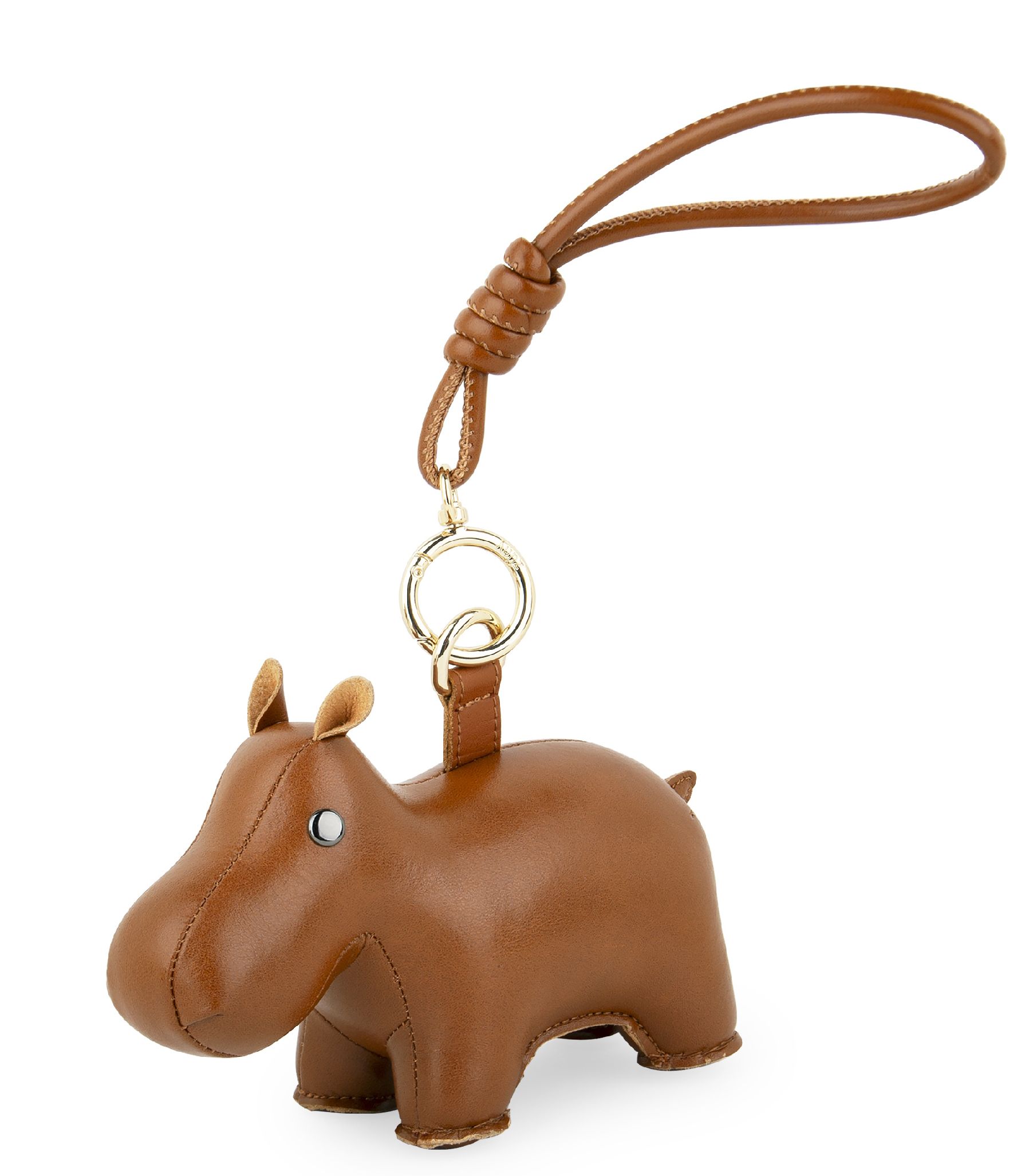 Bag Charm Taschenanhänger mit Riemen Hippo Tan Züny
