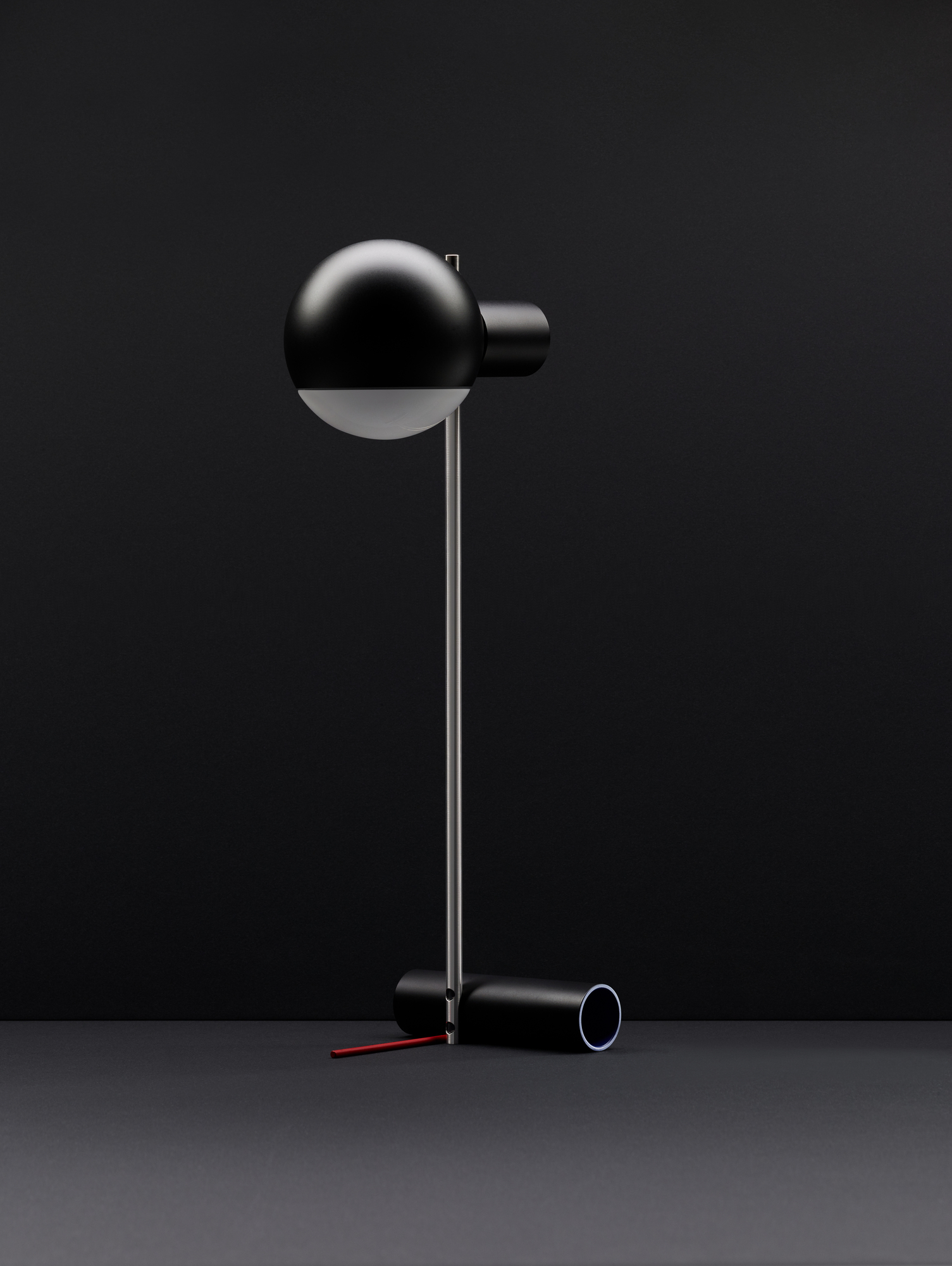 L25 Tafellampje LED Tischleuchte Reedition Tecta Schwarz glänzend